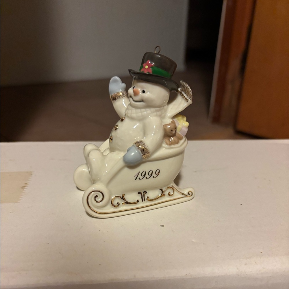 Annual Lenox snowman ornament